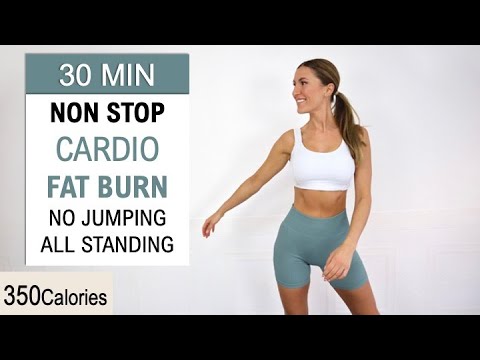 30 Min Non Stop Cardio Fat Burn| All Standing - No Jumping | Super Sweaty & Fun Workout | No Repeat