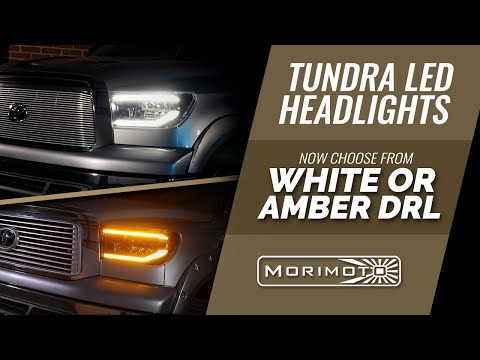 AMBER DRL XB LED Headlights for 2007 - 2013 Toyota Tundra by Morimoto