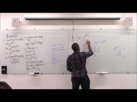 Math 1203-R03 Lecture 2 - More on Exponentials and Logarithms--Examples