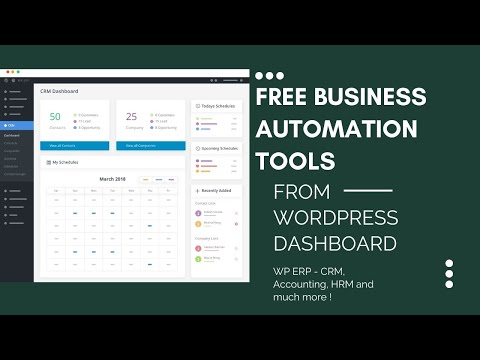 Free ERP from WordPress Dashboard | Automate Your Accounts, HR and CRM Business System