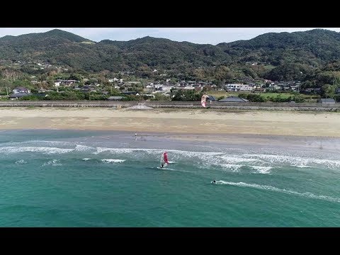 10月27日脇岬ウインドサーフィン　windsurfing by drone