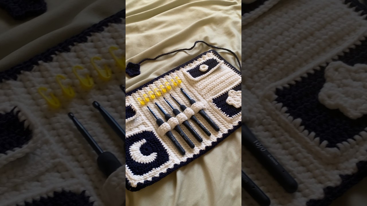 Crochet Hook Case ✨🌘💙 #crochet #shorts