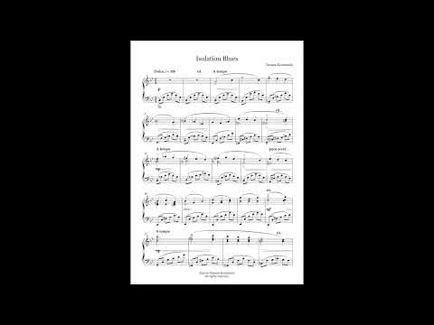 Isolation Blues - Sheet Music Demo - Tamara Konstantin