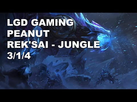 LGD Gaming Peanut Jungle Rek'Sai vs Elise - KR Challenger Patch 10.9