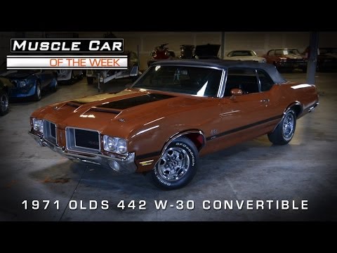 1971 Olds 442 W30 Convertible Muscle Car Of The Week Video #33