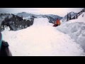 Skier hits huge gap 