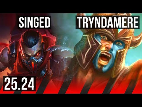 SINGED vs TRYNDAMERE (TOP) | 44K damage | KR Master | 25.24