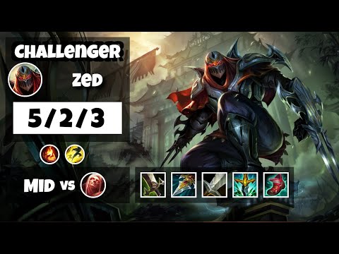 Zed vs Vladimir Mid 11.18 Challenger Gameplay S11 (5/2/3) - BR