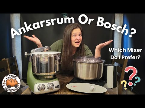Bosch Universal Plus Stand Mixer with Stainless Steel Bowl with NutriMill Dough Hook Extender Bundle- Black 500 Watt video review thumbnail