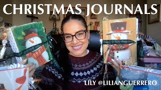 Christmas Junk Journals featuring Snowman Covers - Flip Through Video