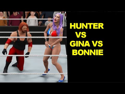 WWE 2K17 Hunter Weaver vs Jobbers Gina & Bonnie - 2 on 1