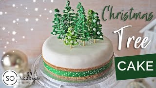Christmas Cake 2021 Decorating Ideas with Fondant | Christmas Tree Cake Design!