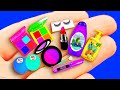 18 DIY Miniature Barbie Cosmetics ~ Lipstick, Eyeshadow palette, Mascara, Makeup kit and more!