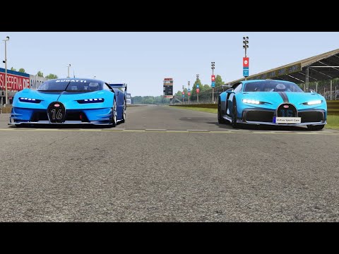 Bugatti Chiron Pur Sport vs Bugatti Vision GT at Monza Full Course