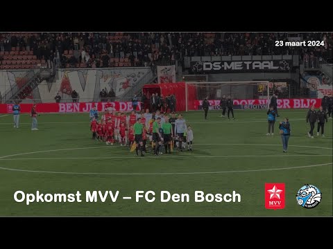 Opkomst MVV - FC Den Bosch (volkslied gaat niet zoals gepland) (23 maart 2024)