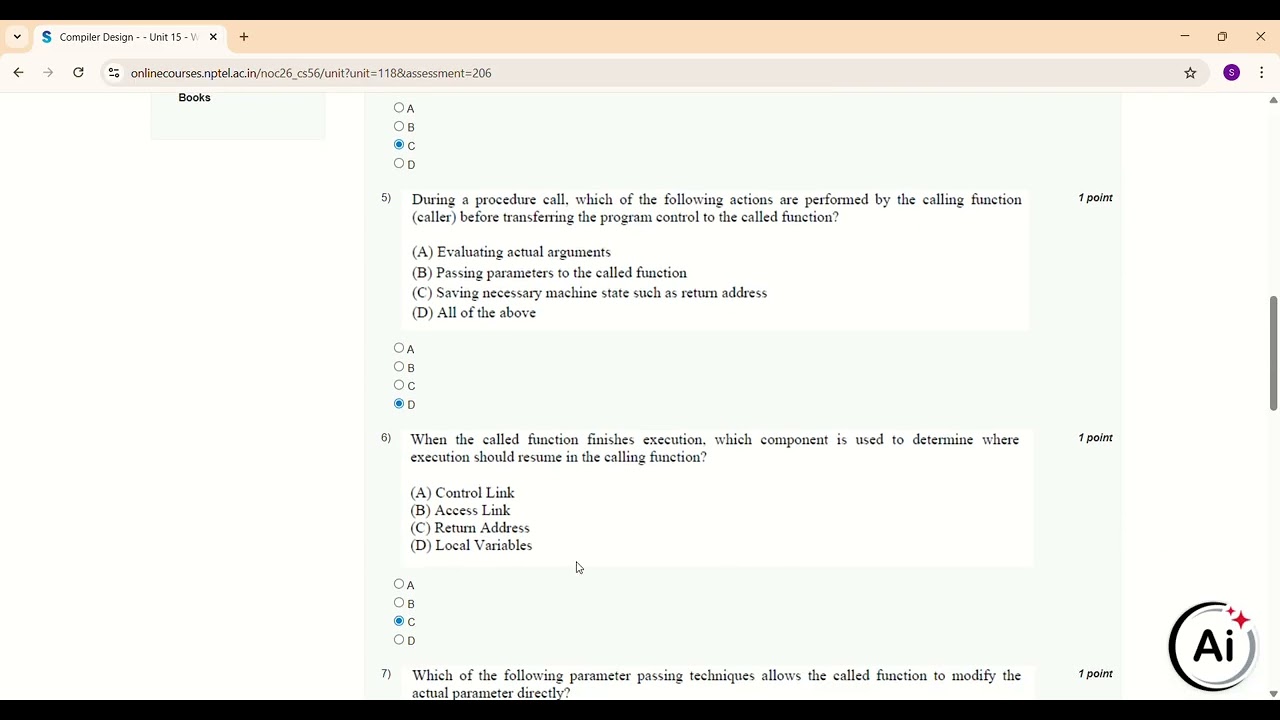 Compiler Design Week 12 NPTEL 2026 Assignment Solution