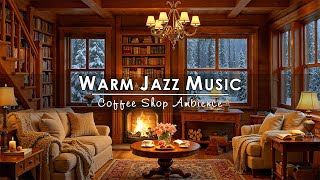 Download lagu Cozy Winter Coffee Shop Ambience Warm Jazz Music & Crackling Fireplace for Relaxing, Studying, Work mp3