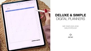 2025-2026 Mid Year Deluxe Digital and Simple Daily Planner WALKTHROUGH