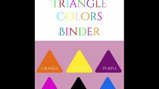 Triangle colors printable interactive folders