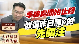 季線處開始止穩 收復昨日黑K的先關注 (圖)