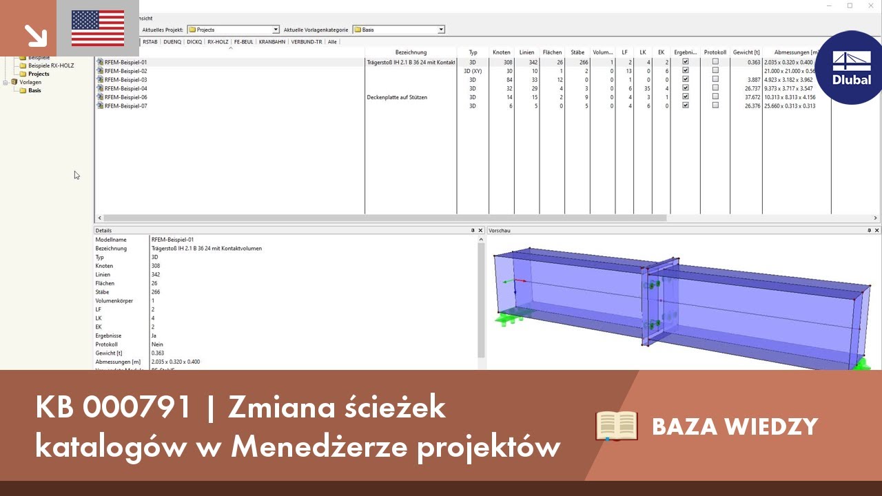 KB 000791 | Zmiana ścieżek katalogów w Menedżerze projektów