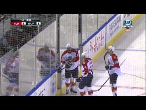 Cody McCormick vs Tyson Strachan fight 3 Feb 2013 Florida Panthers vs Buffalo Sabres NHL Hockey