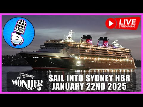 Thumbnail for Disney Wonder Live Stream: Sail into Sydney Harbour January 22nd 2025 😃👍🏼🏰🇦🇺🛳⚓️