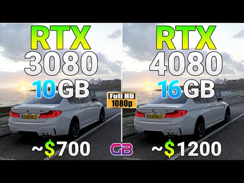RTX 3080 vs RTX 4080 - Test in 8 Games | 1080p