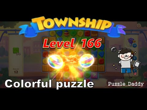Township: Colorful Puzzle Level 166 ∥ No Boosters_All level clear ∥ #puzzle_daddy