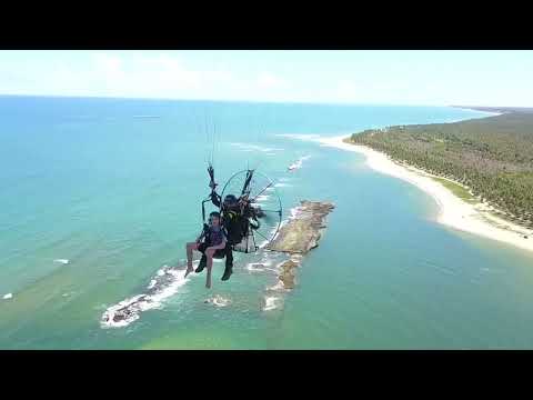 Voo de paramotor Henrique 1 de 2 #barradesaomiguel #barrabali234