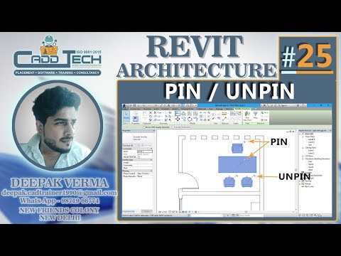 25 | Pin Unpin Delete in Revit Architecture Deepak Verma