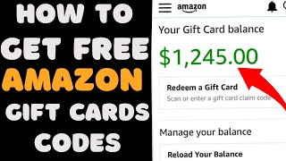 How to Get Free Amazon Gift Card Codes 2024 (With Proof) | Free Amazon Gift Card Codes 2024