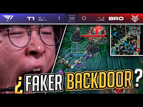 T1 FAKER INTENTA HACER BACKDOOR PARA GANAR // T1 vs BRO Highlights game 2