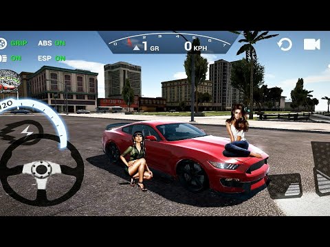 Ultimate Car Driving Simulator Ep7 - Red Sports Car Ford Mustang - Android Gameplay - Car Games