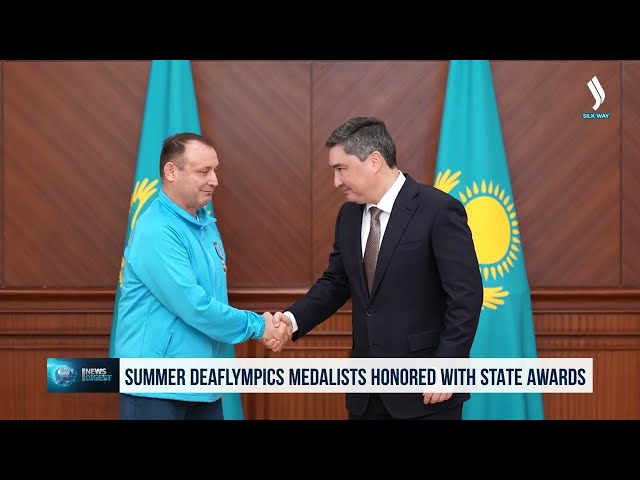 Жазғы сурдлимпиада жүлдегерлері мемлекеттік наградалармен марапатталды