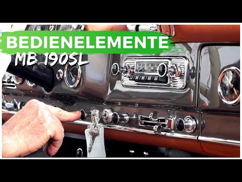 Mercedes 190SL Anzeigeinstrumente und Bedienelemente am Armaturenbrett