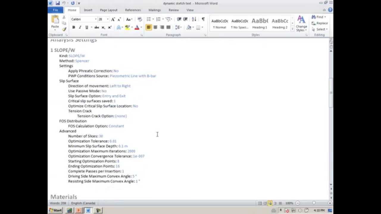 GeoStudio 2007: Reporting