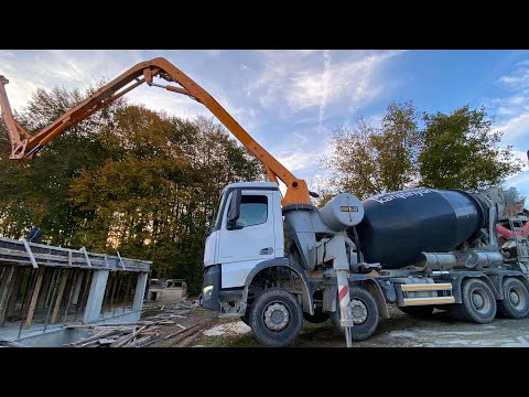 HEM MİKSER HEM POMPA / ÇAMURLU ARAZİDE BETON DÖKÜMÜ 