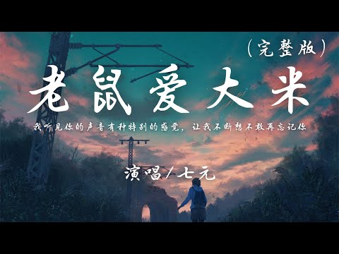 七元 - 老鼠爱大米 (完整版)『我听见你的声音，有种特别的感觉，让我不断想，不敢再忘记你。』【动态歌词】抖音 翻唱
