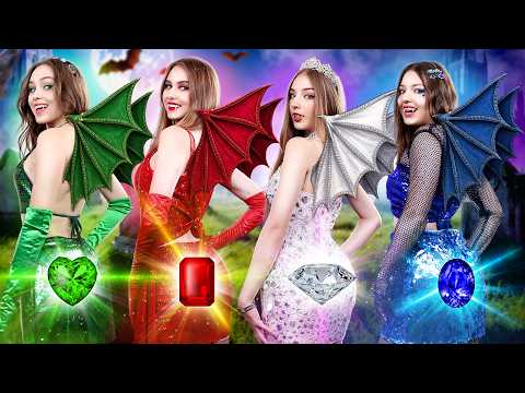 ¡Chicas Vampiro VS Cazadoras de Vampiros en la Vida Real! Chica Esmeralda, Rubí, Diamante y Zafiro