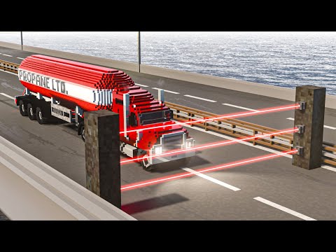 Trucks & Cars vs Laser Wall 2 | Teardown