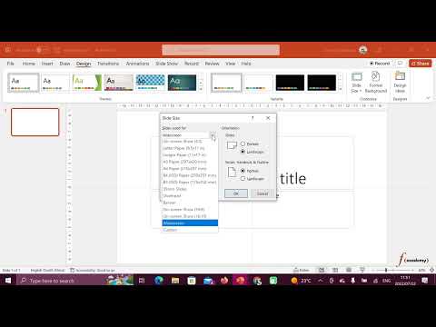 How to set an A3 size on powerpoint