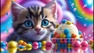 Twinkle Ice Cream Kitten – 🍦🐱 Sweet Piano Lullaby with a Cute Cat & Yummy Treats