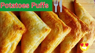 Potato Puffs Recipe | How to make Potato puff | Aloo Patties Recipe | Street style Veg Puffs at home