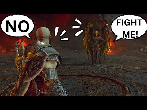 What Happens When Kratos Does Not Fight Gna Valkyrie Queen then leaves! All Dialogues | God of War