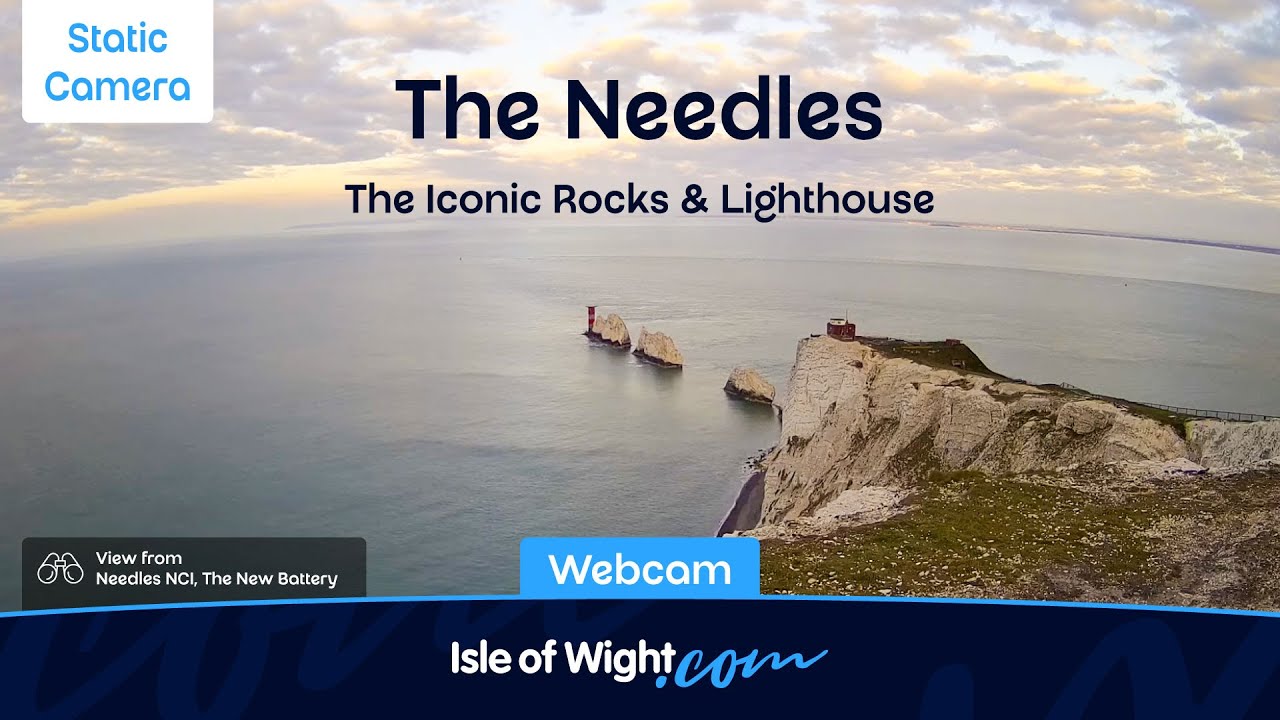 Live webcam view of The Needles Lighthouse & Chalk Stacks