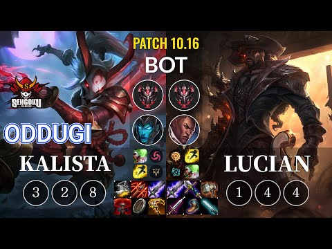 SG OdduGi Kalista vs Lucian Bot - KR Patch 10.16