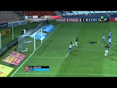 Gol de Ortiz. Godoy Cruz 1 Lanús 2.Fecha 5.Torneo Primera División 2015.FPT