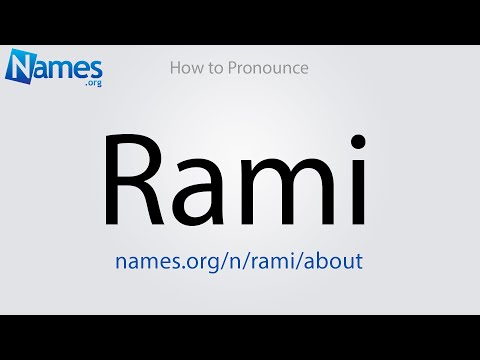 How to Pronounce Rami