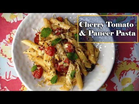 Penne Pasta with Cherry Tomatoes and Cottage Cheese|Easy Cherry Tomato Pasta